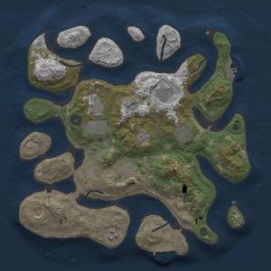 Thumbnail Rust Map: Procedural Map, Size: 3500, Seed: 1314194674, 15 Monuments