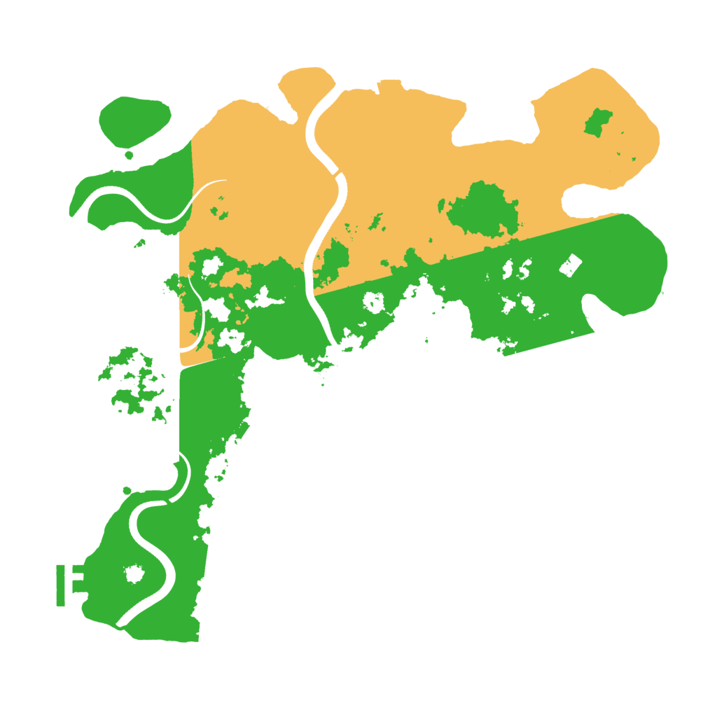 Biome Rust Map: Procedural Map, Size: 3500, Seed: 15663