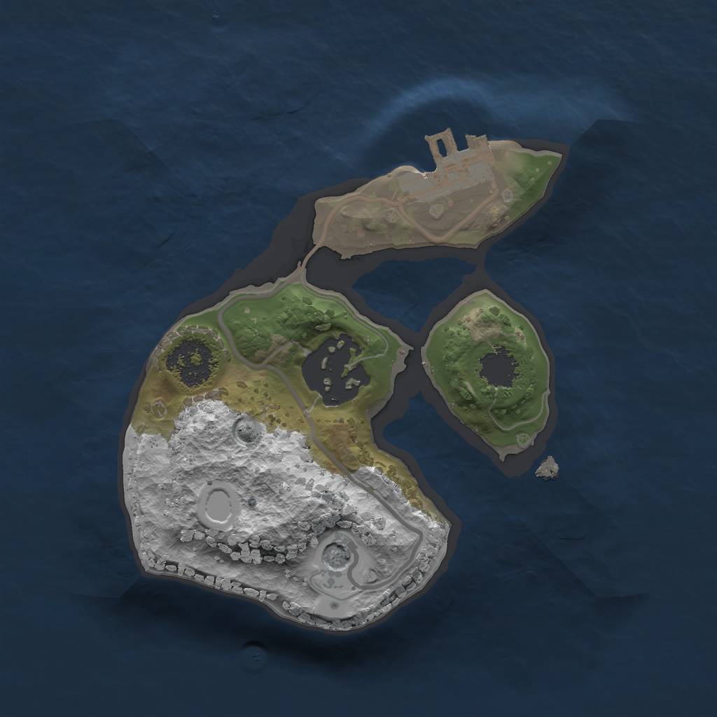 Rust Map: Procedural Map, Size: 1621, Seed: 2147483647, 7 Monuments