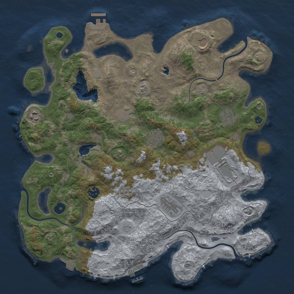 Rust Map: Procedural Map, Size: 4001, Seed: 2234, 15 Monuments