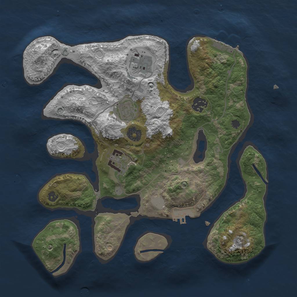 Rust Map: Procedural Map, Size: 3000, Seed: 146, 11 Monuments