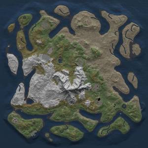 Thumbnail Rust Map: Procedural Map, Size: 5000, Seed: 1984, 19 Monuments