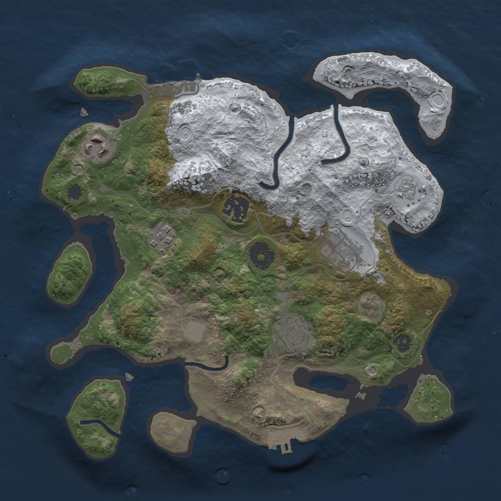 Rust Map: Procedural Map, Size: 2900, Seed: 3081, 13 Monuments