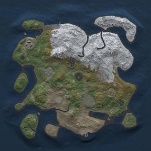 Thumbnail Rust Map: Procedural Map, Size: 2900, Seed: 3081, 13 Monuments