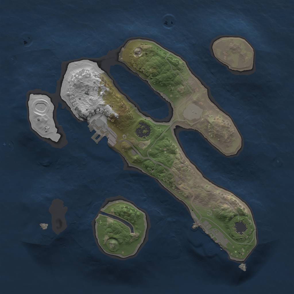 Rust Map: Procedural Map, Size: 2000, Seed: 72, 7 Monuments