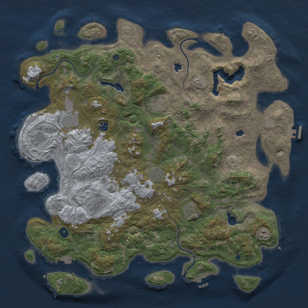 Rust Map: Procedural Map, Size: 4800, Seed: 2071483135, 15 Monuments