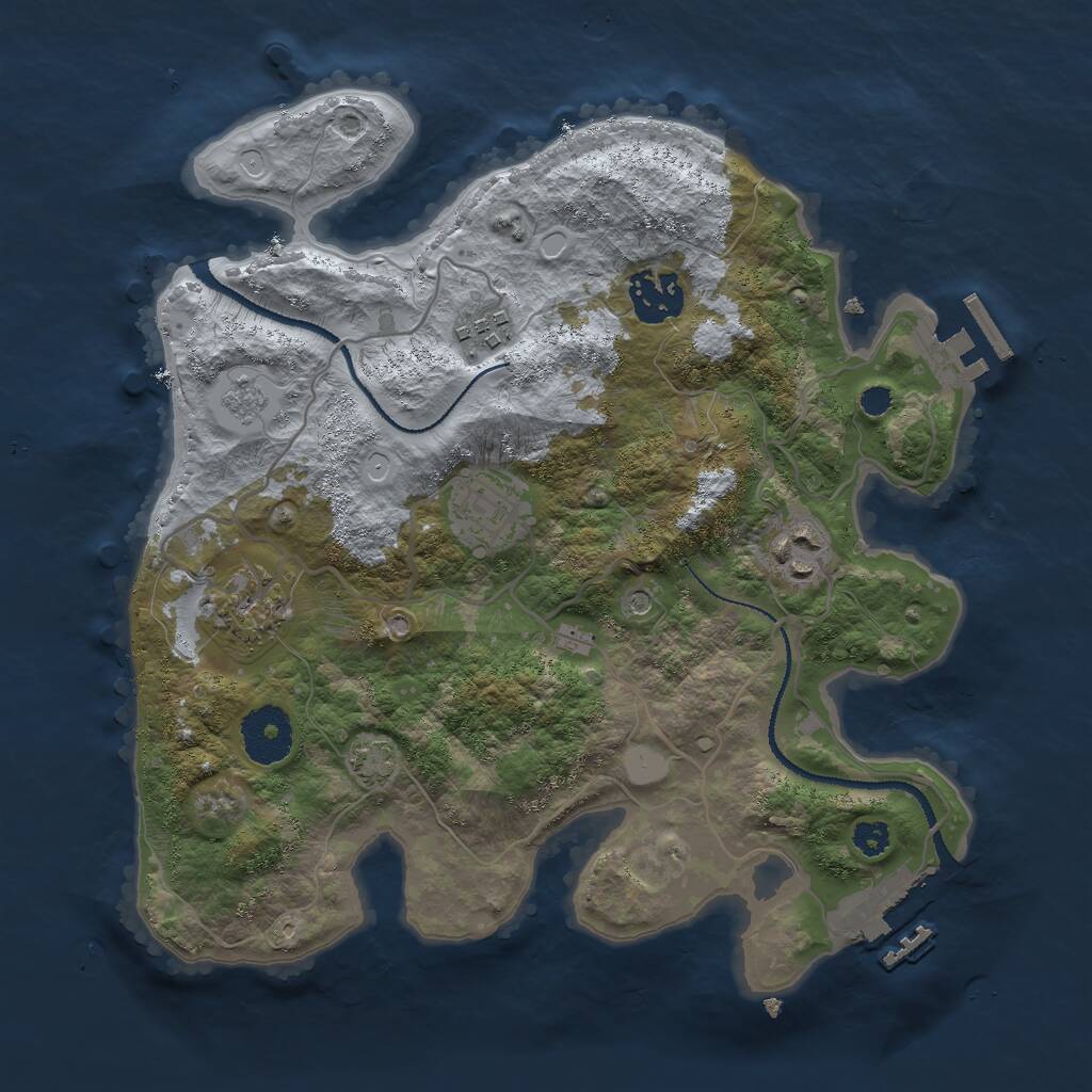 Rust Map: Procedural Map, Size: 3000, Seed: 420420, 11 Monuments