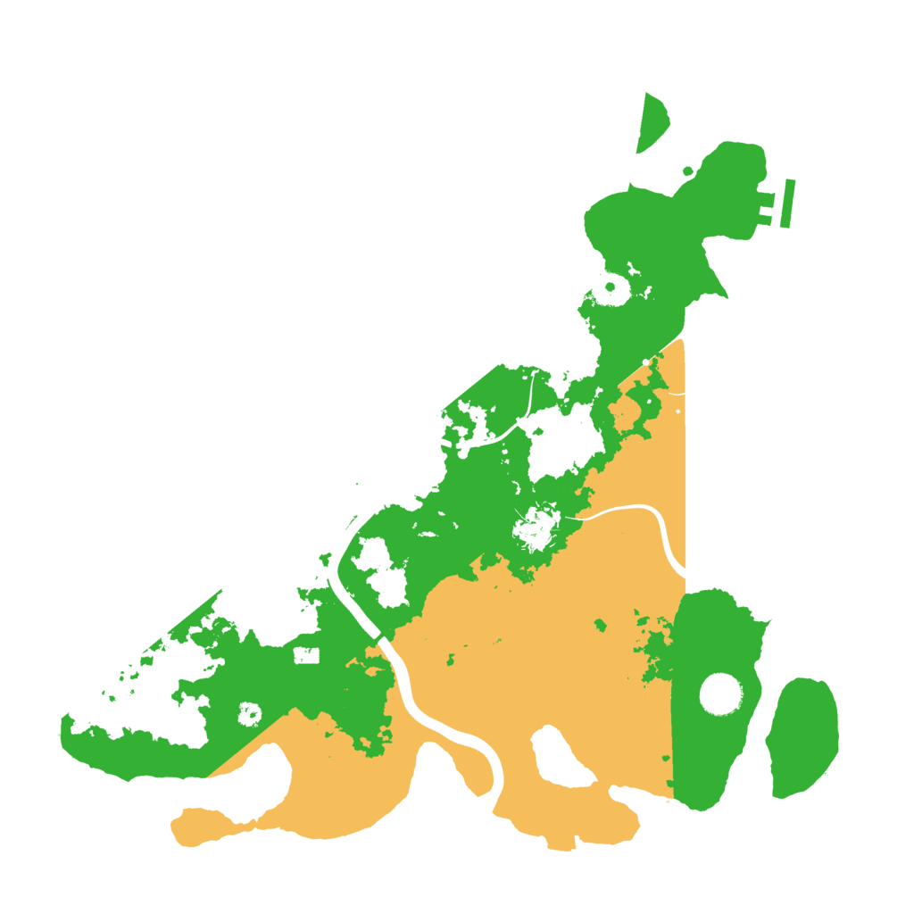 Biome Rust Map: Procedural Map, Size: 3800, Seed: 121121