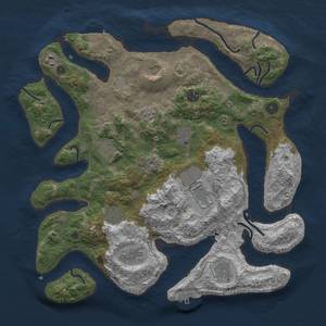 Thumbnail Rust Map: Procedural Map, Size: 4000, Seed: 2304460, 18 Monuments