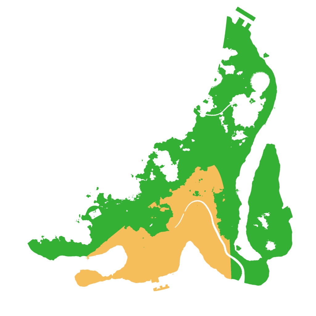 Biome Rust Map: Procedural Map, Size: 3000, Seed: 121121