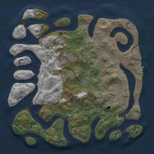 Thumbnail Rust Map: Procedural Map, Size: 4600, Seed: 24832, 19 Monuments