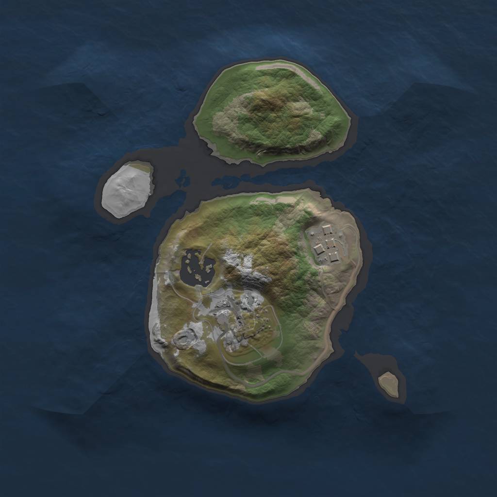 Rust Map: Barren, Size: 1993, Seed: 100, 5 Monuments