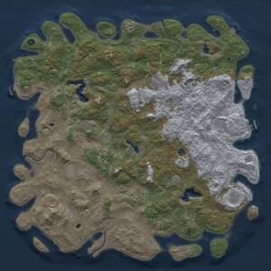 Thumbnail Rust Map: Procedural Map, Size: 6000, Seed: 1111, 17 Monuments