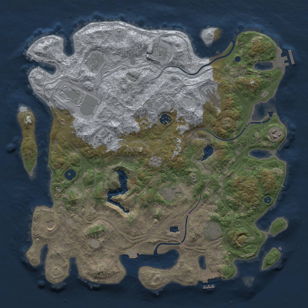 Rust Map: Procedural Map, Size: 4250, Seed: 14972, 17 Monuments