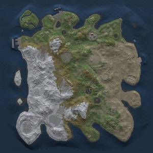 Thumbnail Rust Map: Procedural Map, Size: 3500, Seed: 475302894, 18 Monuments