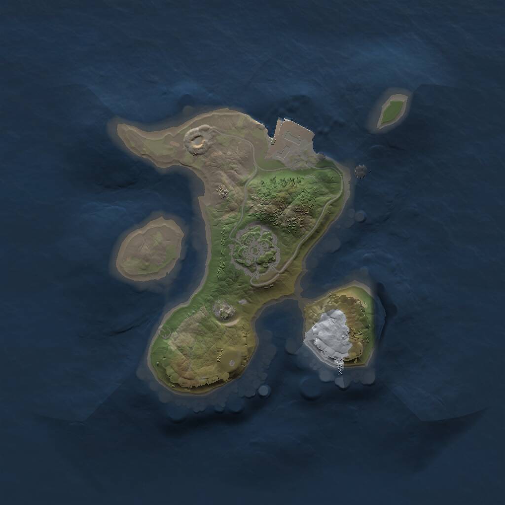 Rust Map: Procedural Map, Size: 1500, Seed: 666, 2 Monuments