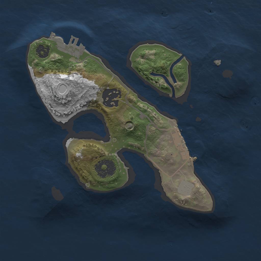 Rust Map: Procedural Map, Size: 2000, Seed: 1368593291, 8 Monuments