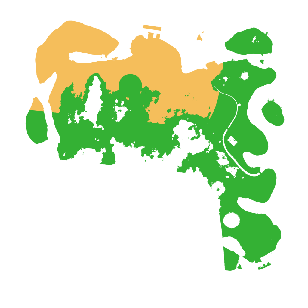 Biome Rust Map: Procedural Map, Size: 3500, Seed: 7493233