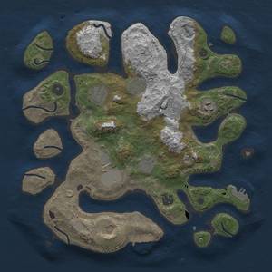 Thumbnail Rust Map: Procedural Map, Size: 3500, Seed: 2145, 17 Monuments