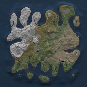 Thumbnail Rust Map: Procedural Map, Size: 3500, Seed: 454392526, 17 Monuments