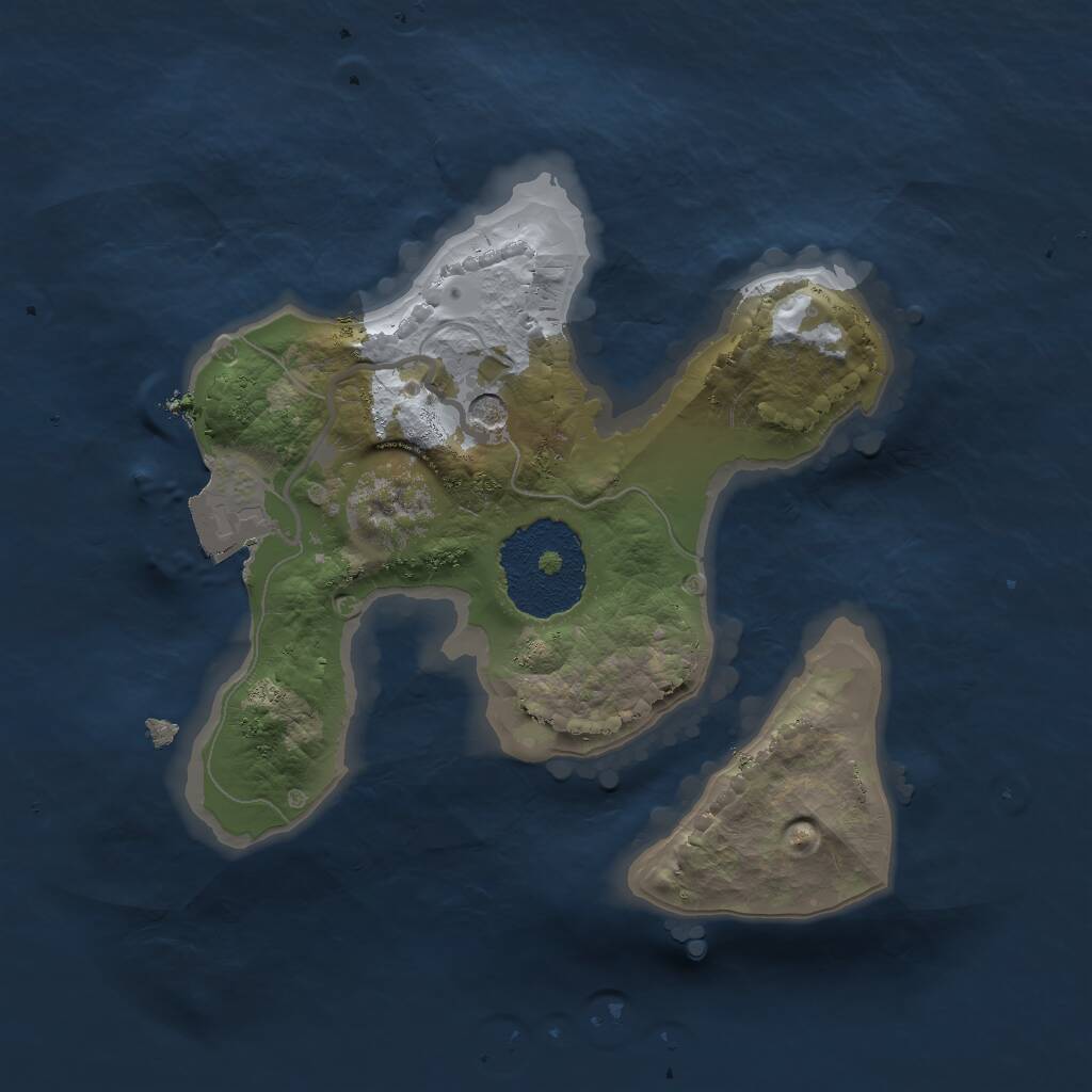 Rust Map: Procedural Map, Size: 1800, Seed: 400, 2 Monuments