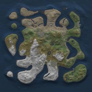 Thumbnail Rust Map: Procedural Map, Size: 3500, Seed: 1321, 14 Monuments