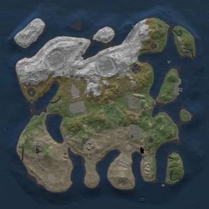 Thumbnail Rust Map: Procedural Map, Size: 3500, Seed: 11124, 17 Monuments