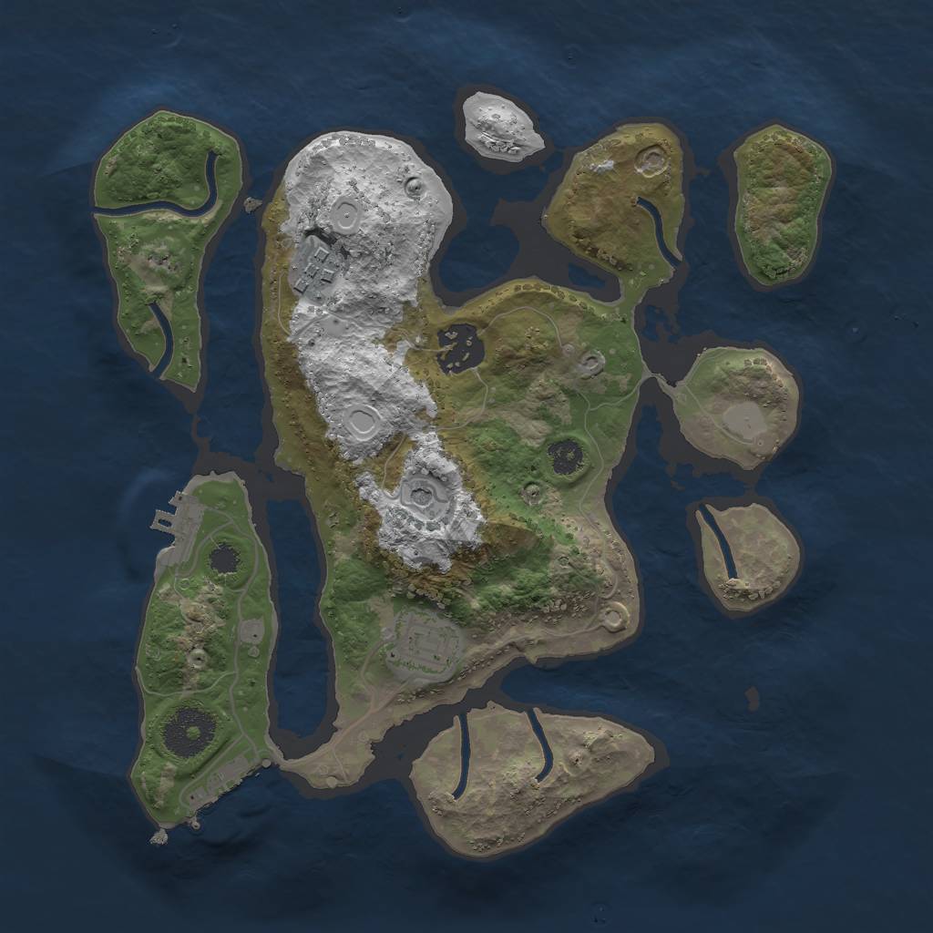 Rust Map: Procedural Map, Size: 2800, Seed: 462584691, 11 Monuments