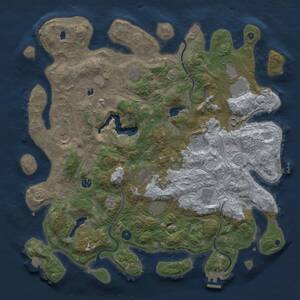 Thumbnail Rust Map: Procedural Map, Size: 4500, Seed: 45000, 16 Monuments