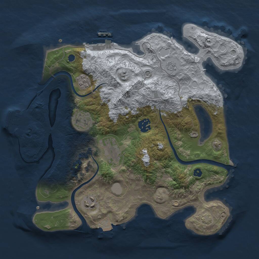 Rust Map: Procedural Map, Size: 3000, Seed: 14226407, 11 Monuments