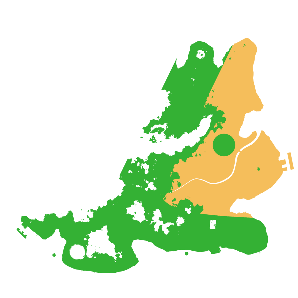 Biome Rust Map: Procedural Map, Size: 3500, Seed: 1096