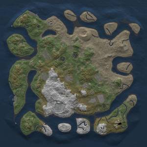 Thumbnail Rust Map: Procedural Map, Size: 4500, Seed: 335533134, 18 Monuments