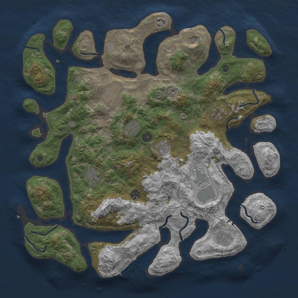 Rust Map: Procedural Map, Size: 4500, Seed: 20211113, 18 Monuments