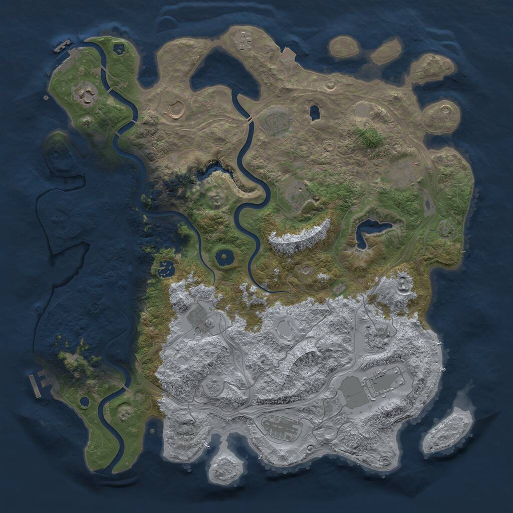 Rust Map: Procedural Map, Size: 4325, Seed: 50000, 17 Monuments