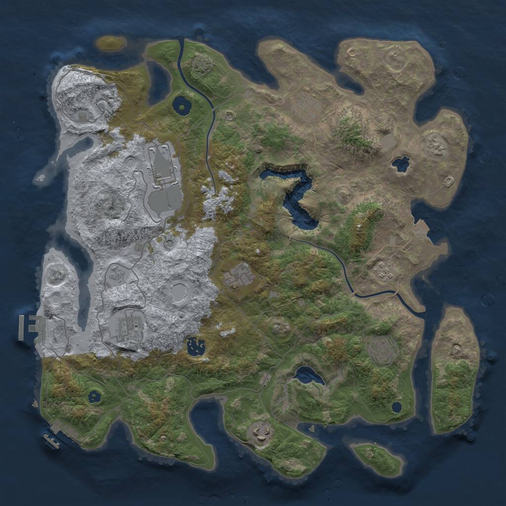Rust Map: Procedural Map, Size: 4000, Seed: 13112021, 15 Monuments
