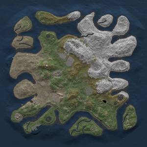 Thumbnail Rust Map: Procedural Map, Size: 4000, Seed: 53324, 15 Monuments