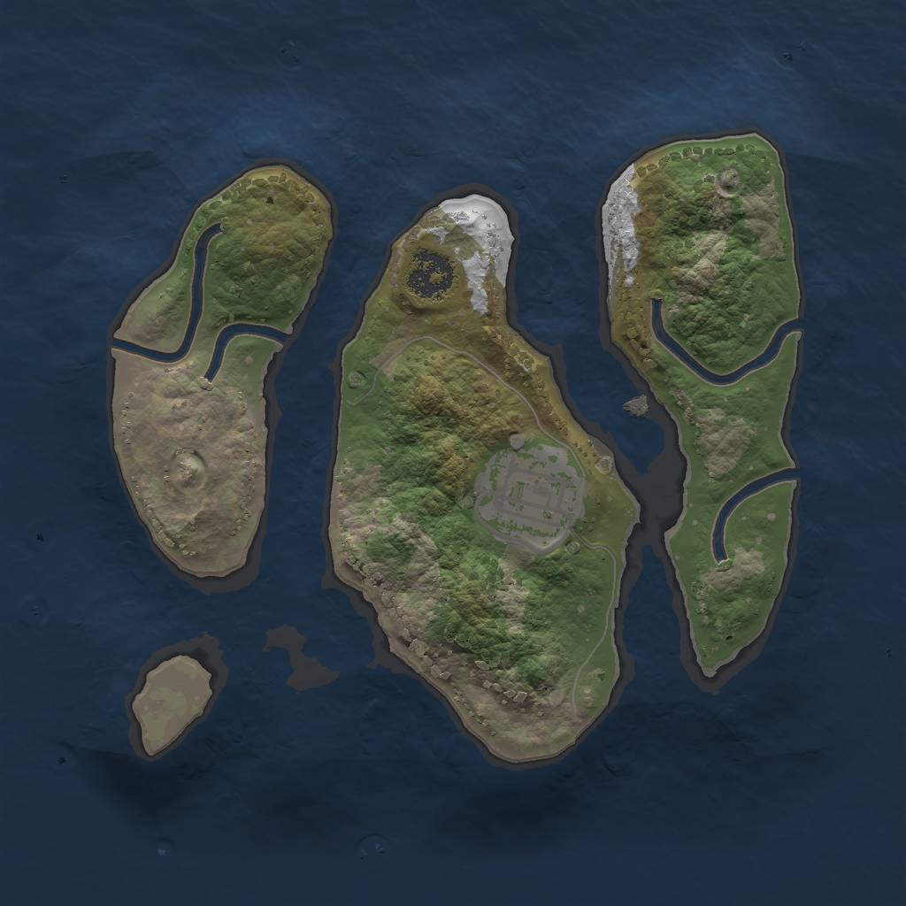 Rust Map: Procedural Map, Size: 2000, Seed: 21985, 6 Monuments