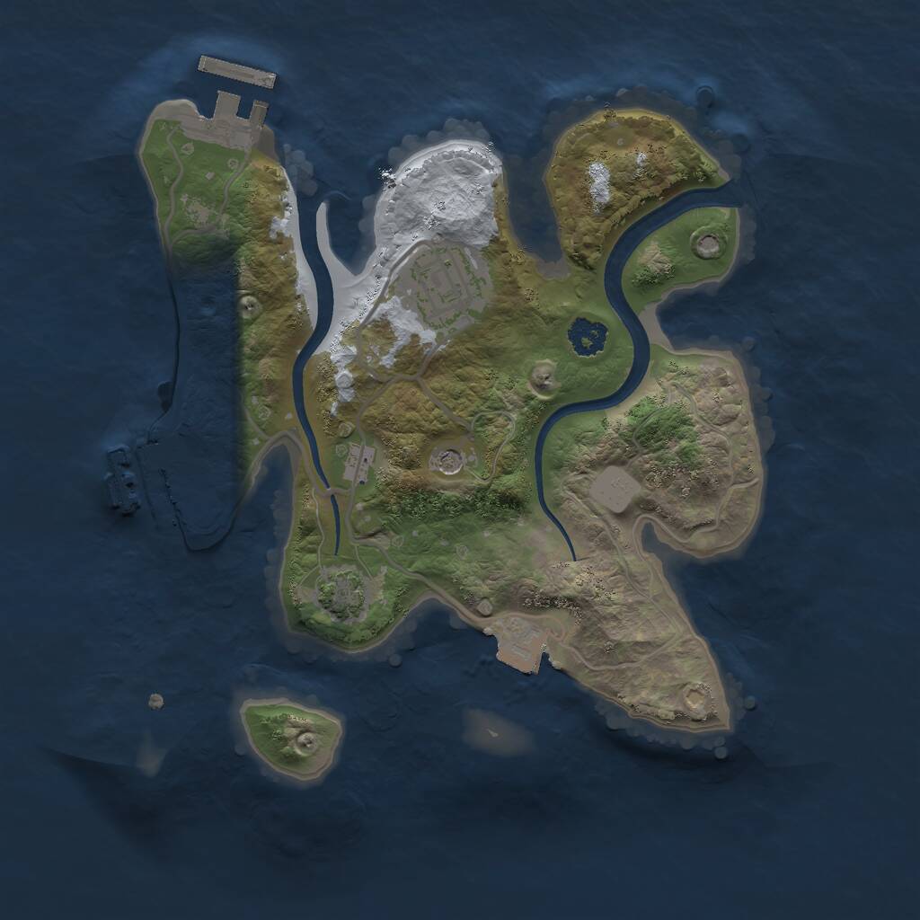 Rust Map: Procedural Map, Size: 2400, Seed: 2000, 6 Monuments