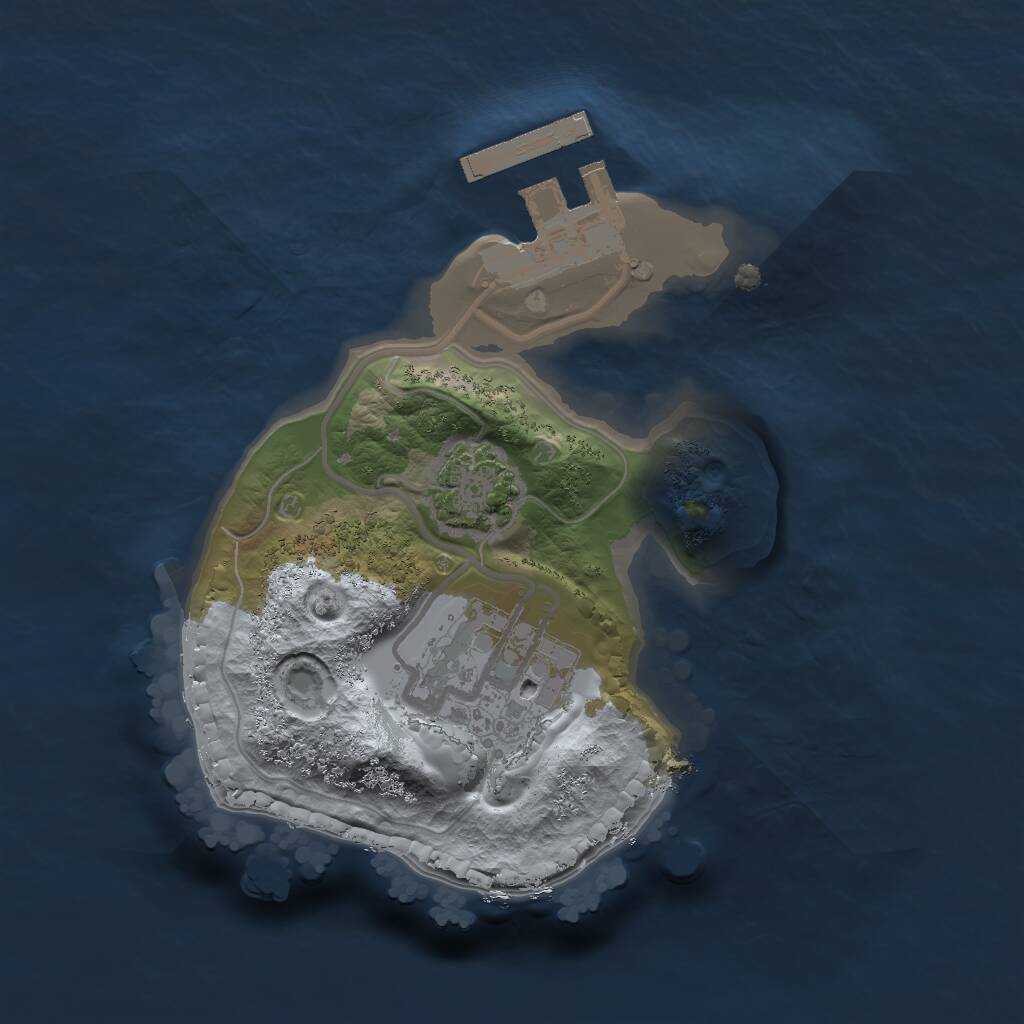 Rust Map: Procedural Map, Size: 1541, Seed: 2147483647, 4 Monuments