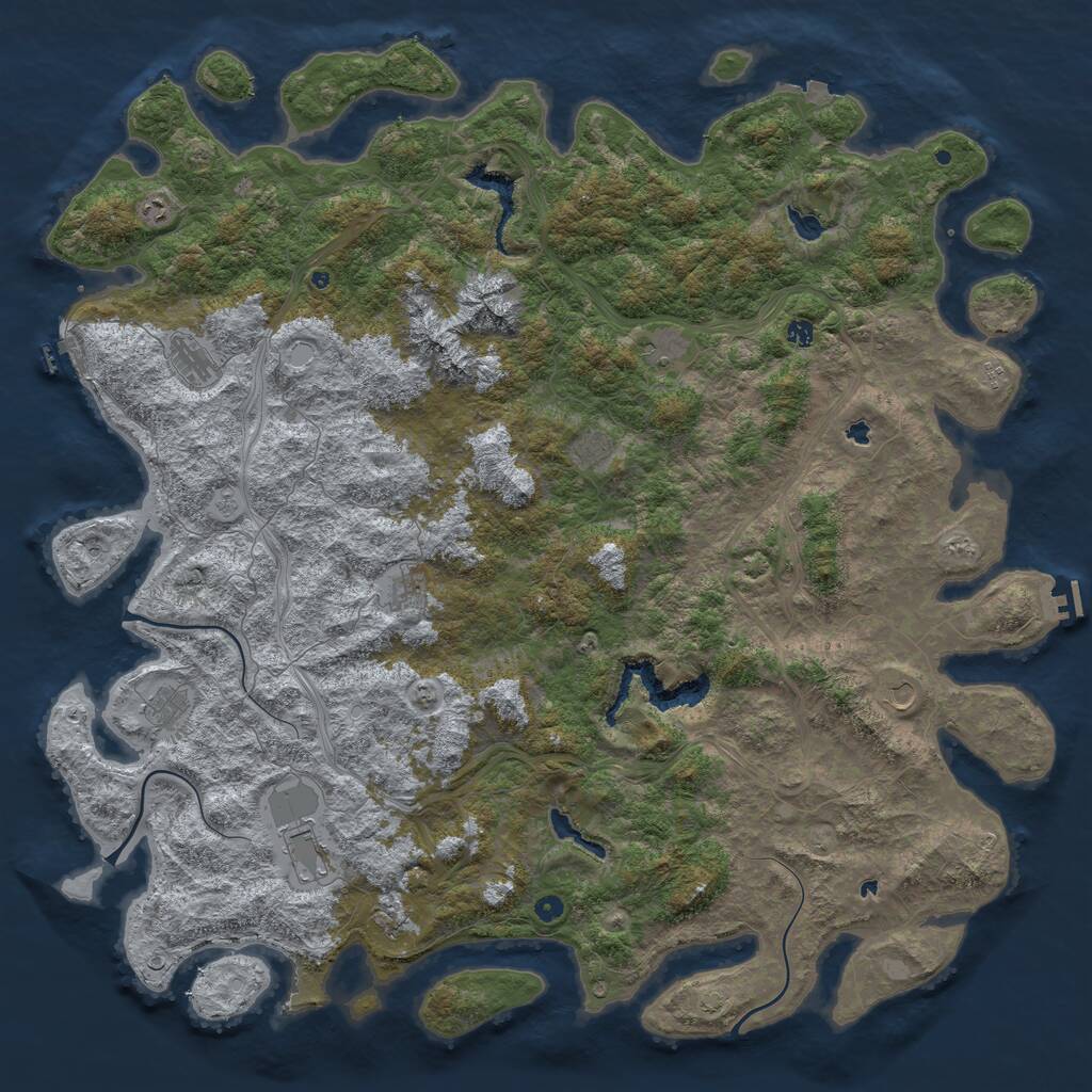 Rust Map: Procedural Map, Size: 6000, Seed: 95995914, 17 Monuments