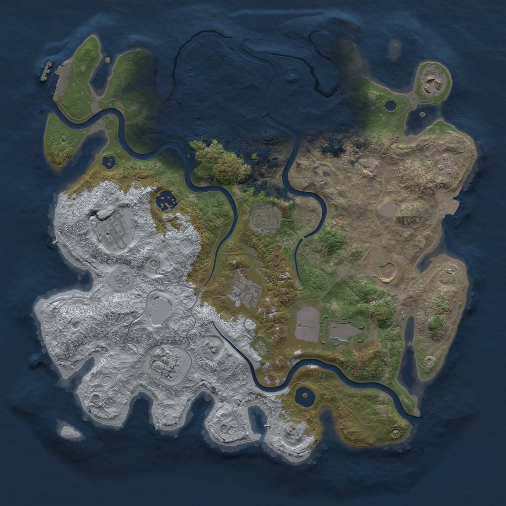 Rust Map: Procedural Map, Size: 3780, Seed: 1119, 15 Monuments