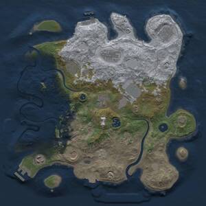 Thumbnail Rust Map: Procedural Map, Size: 3500, Seed: 5936260, 16 Monuments