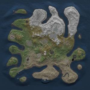 Thumbnail Rust Map: Procedural Map, Size: 3500, Seed: 5936260, 17 Monuments