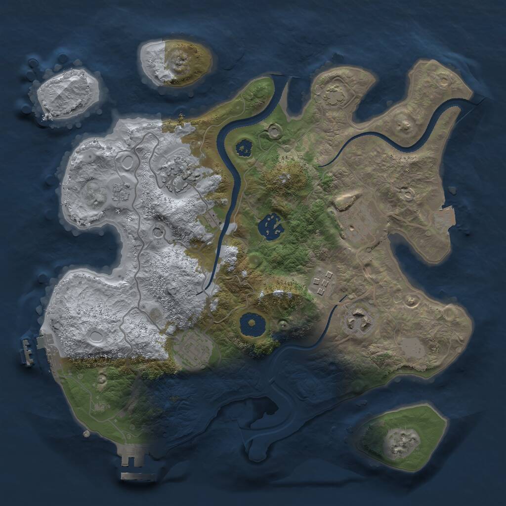 Rust Map: Procedural Map, Size: 3000, Seed: 405620, 12 Monuments