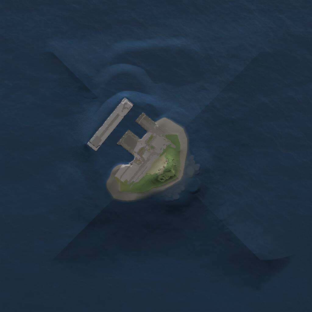 Rust Map: Procedural Map, Size: 1050, Seed: 4329492, 2 Monuments