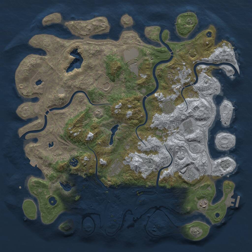 Rust Map: Procedural Map, Size: 4500, Seed: 902631814, 15 Monuments