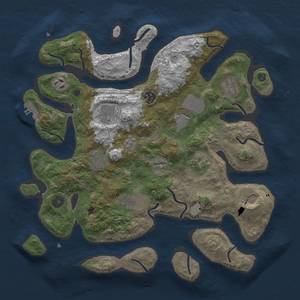 Thumbnail Rust Map: Procedural Map, Size: 3700, Seed: 1054329760, 17 Monuments