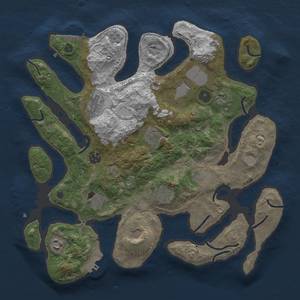 Thumbnail Rust Map: Procedural Map, Size: 3700, Seed: 12535319, 19 Monuments