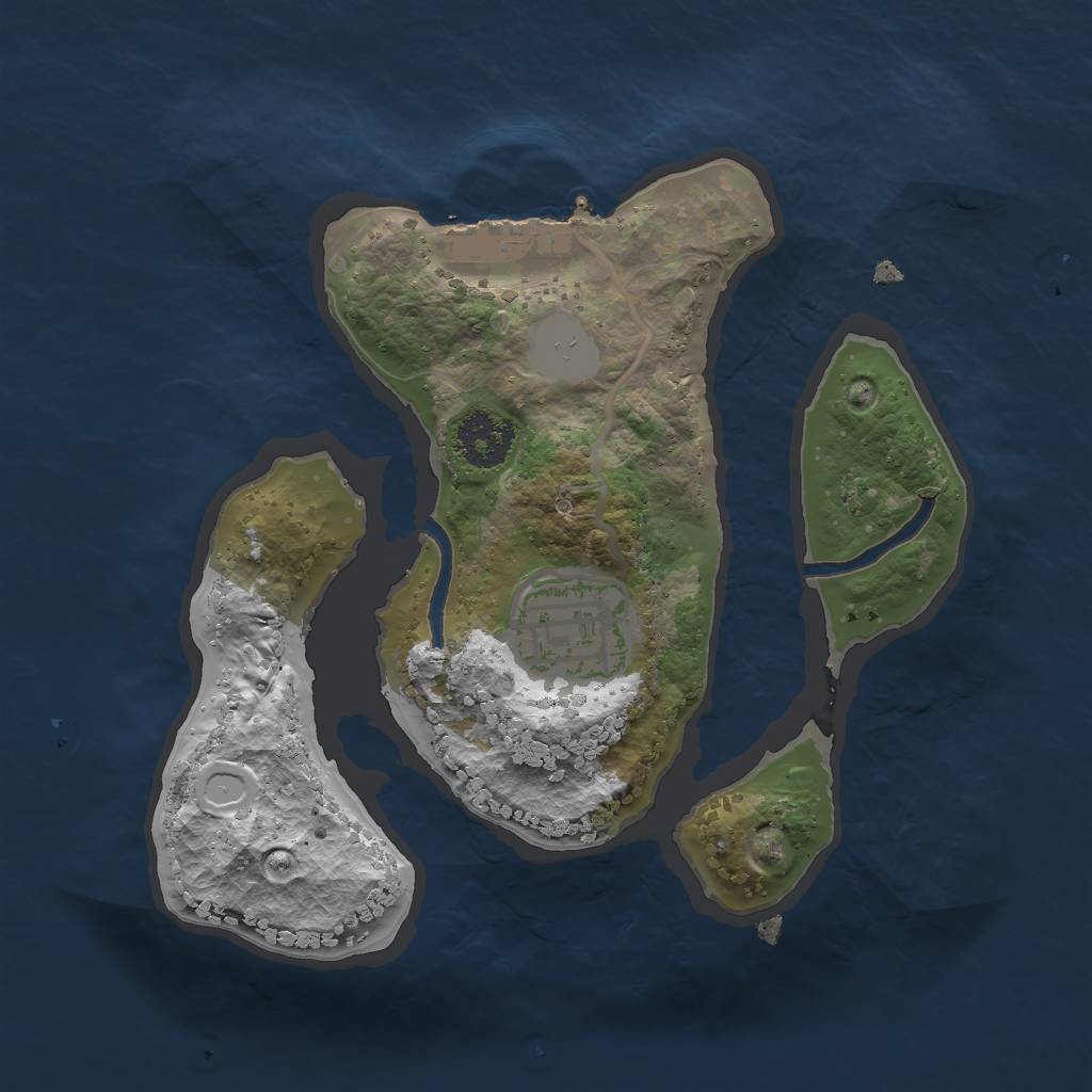 Rust Map: Procedural Map, Size: 2000, Seed: 52231, 7 Monuments