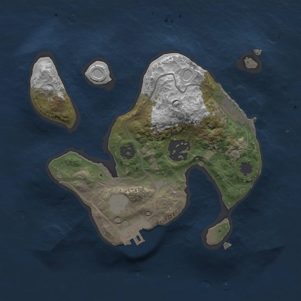 Rust Map: Procedural Map, Size: 2000, Seed: 835, 8 Monuments